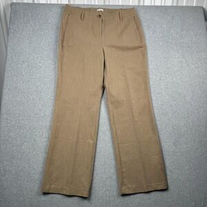 J Jill Pants Womens 16 Brown Beige Stretch Straight Leg Dress Slacks Work Office